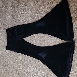 Black velvet bellbottoms